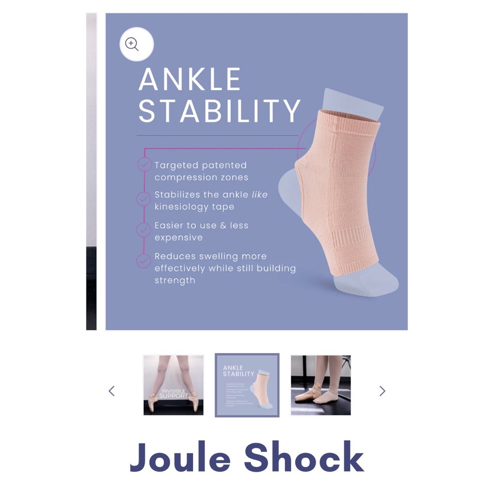 Joule Shock Ankle Stability Compression Socks for dance